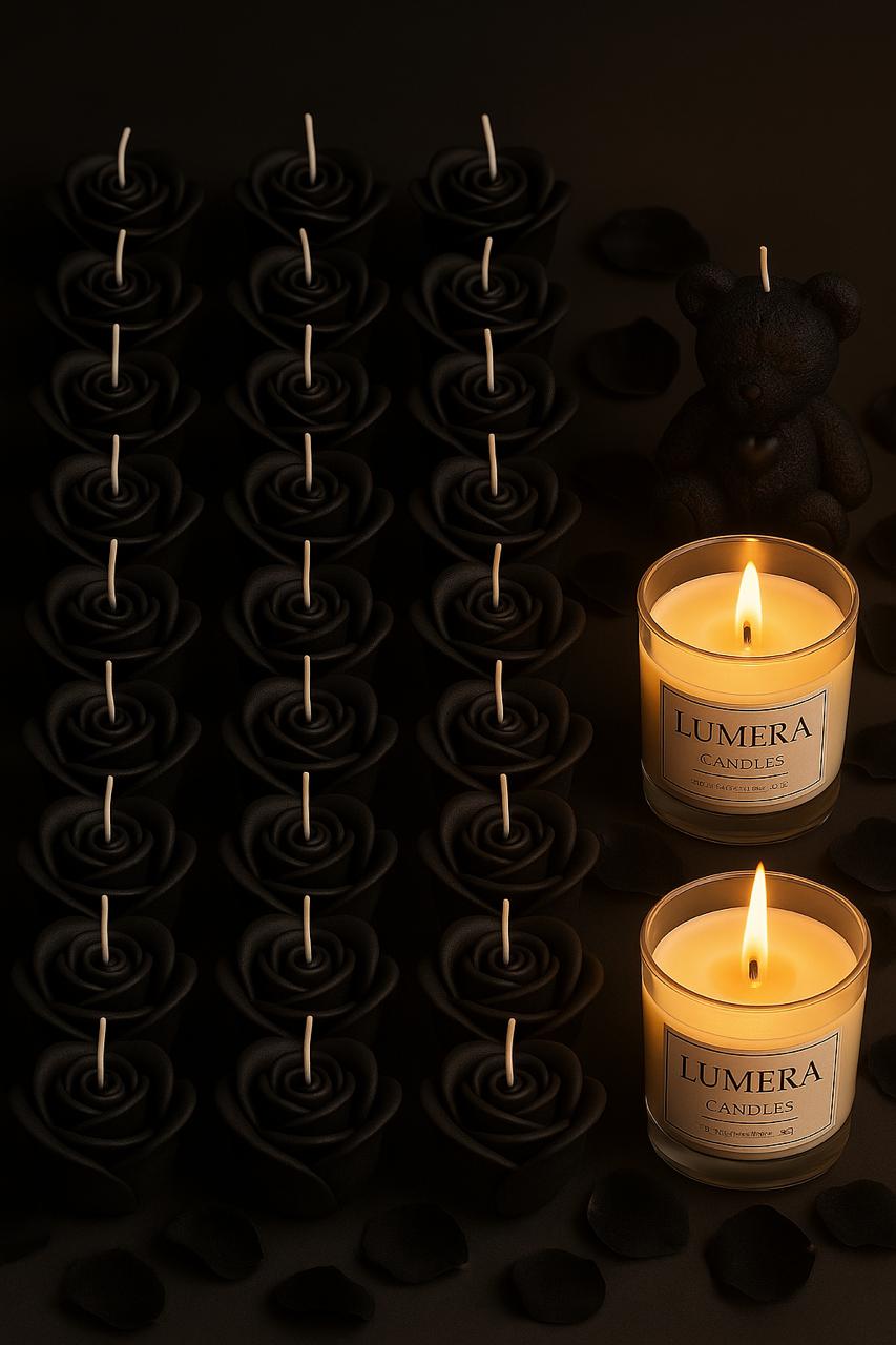 Black Rose Candle – Bold & Elegant by Lumera