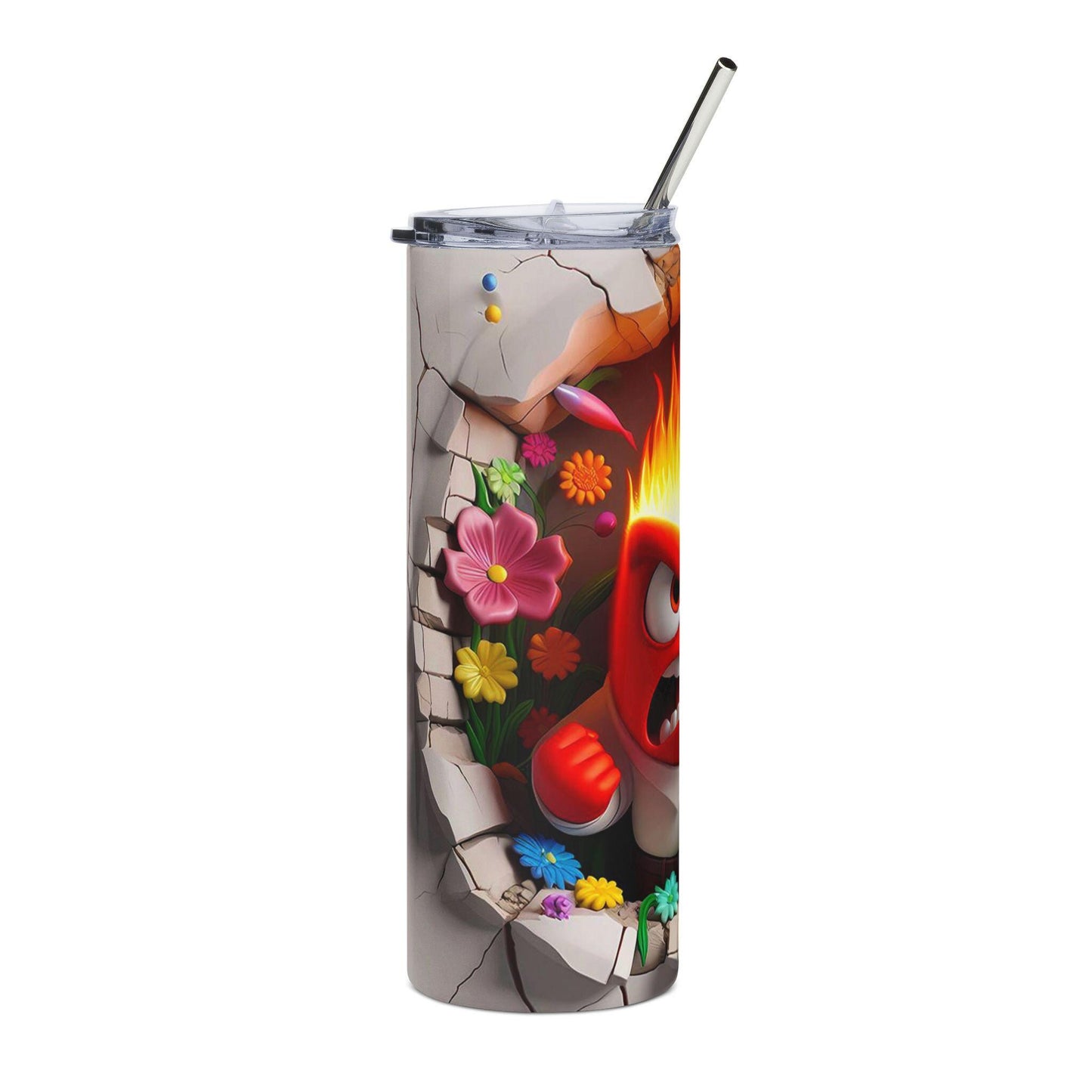 Angry Emotions Stainless Steel Tumbler, 20oz | Perfect Gift for Kids, Fun Travel Mug, Inspirational Car Cup, Unique Drinkware