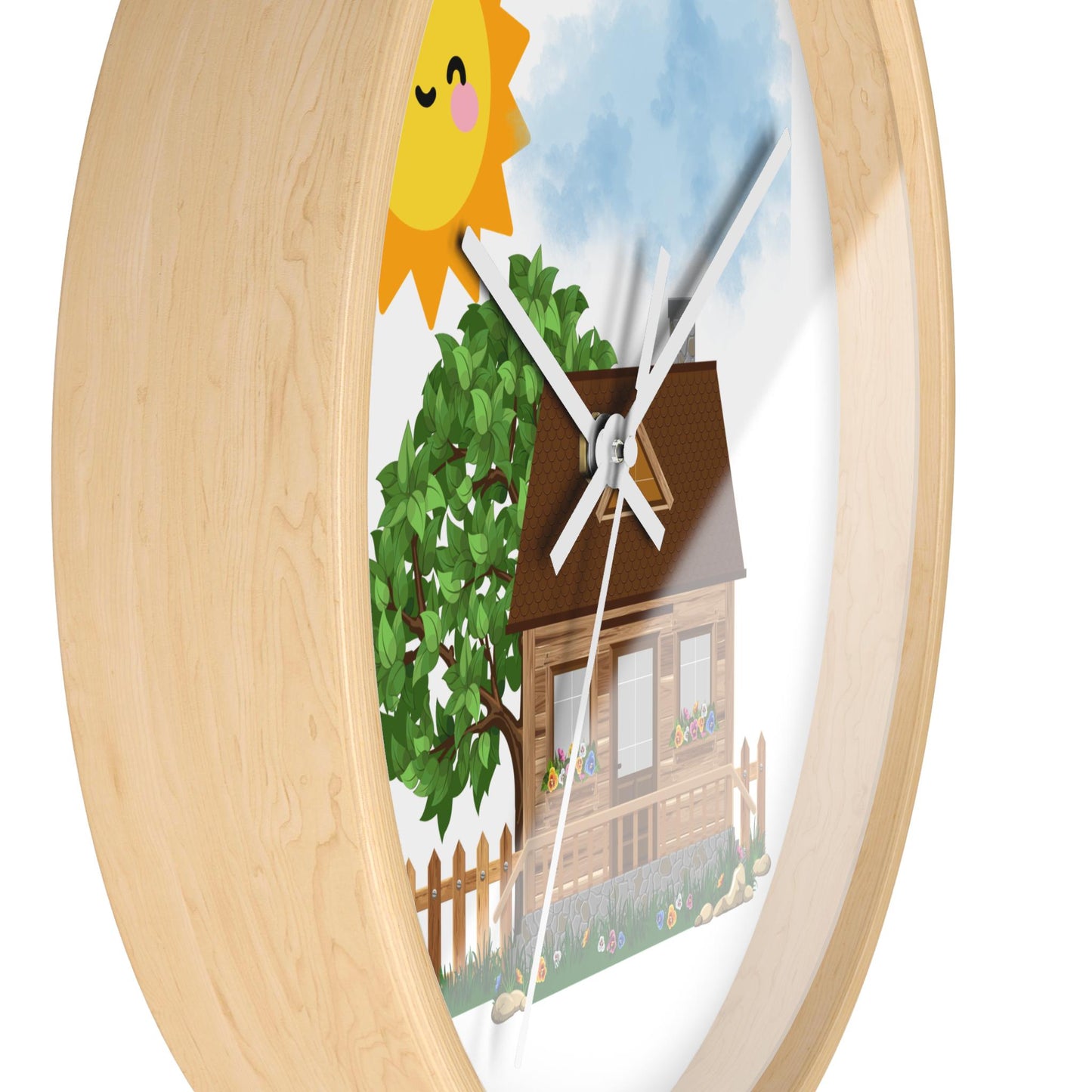 Cheerful Home Wall Clock - Brighten Your Space, Unique Decor for Kitchen, Living Room, Gift for Housewarming, Spring Vibes