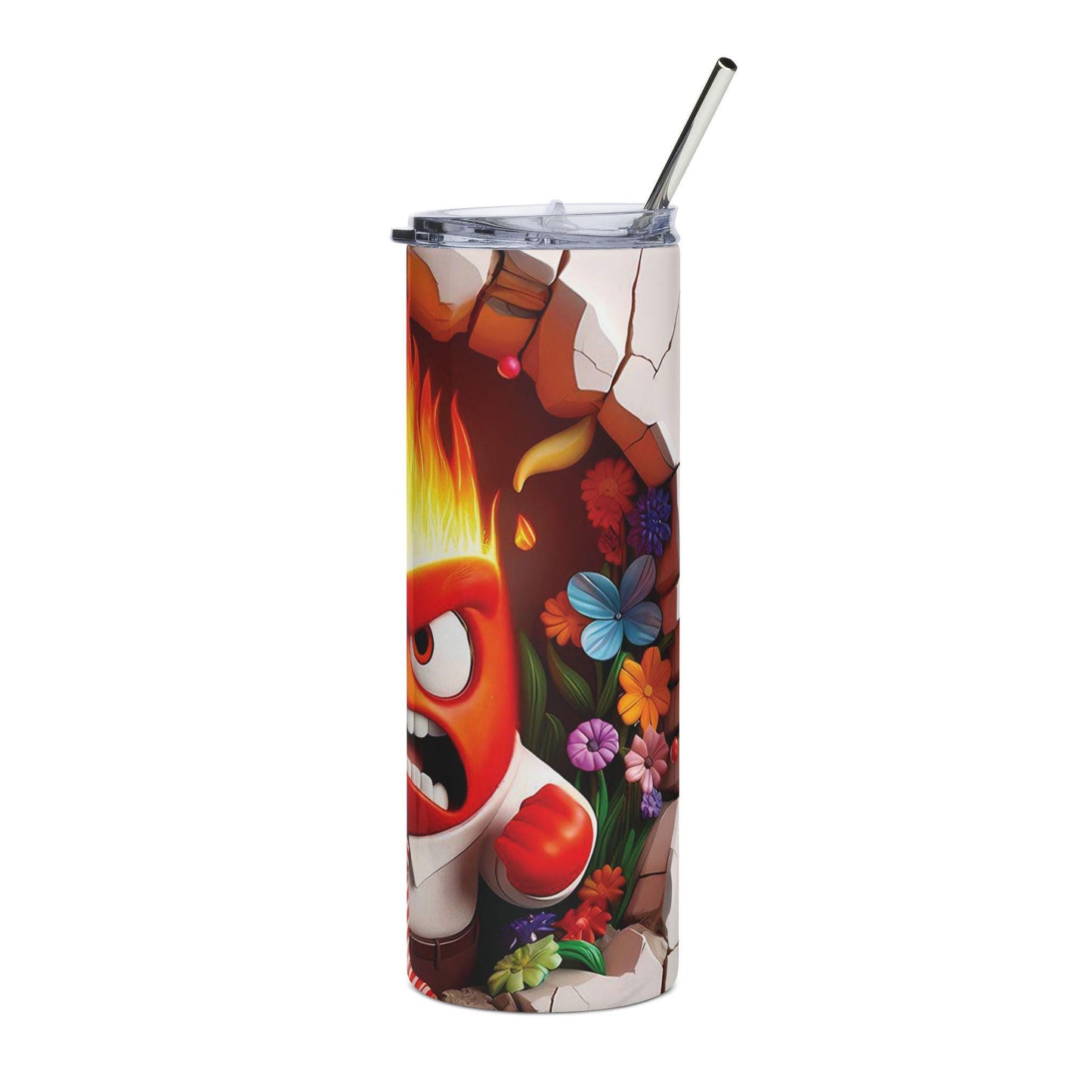 Angry Emotions Tumbler, 20oz Stainless Steel Cup, Perfect Gift for Friends, Motivational Drinkware, Emotional Support, Unique Funny Cup