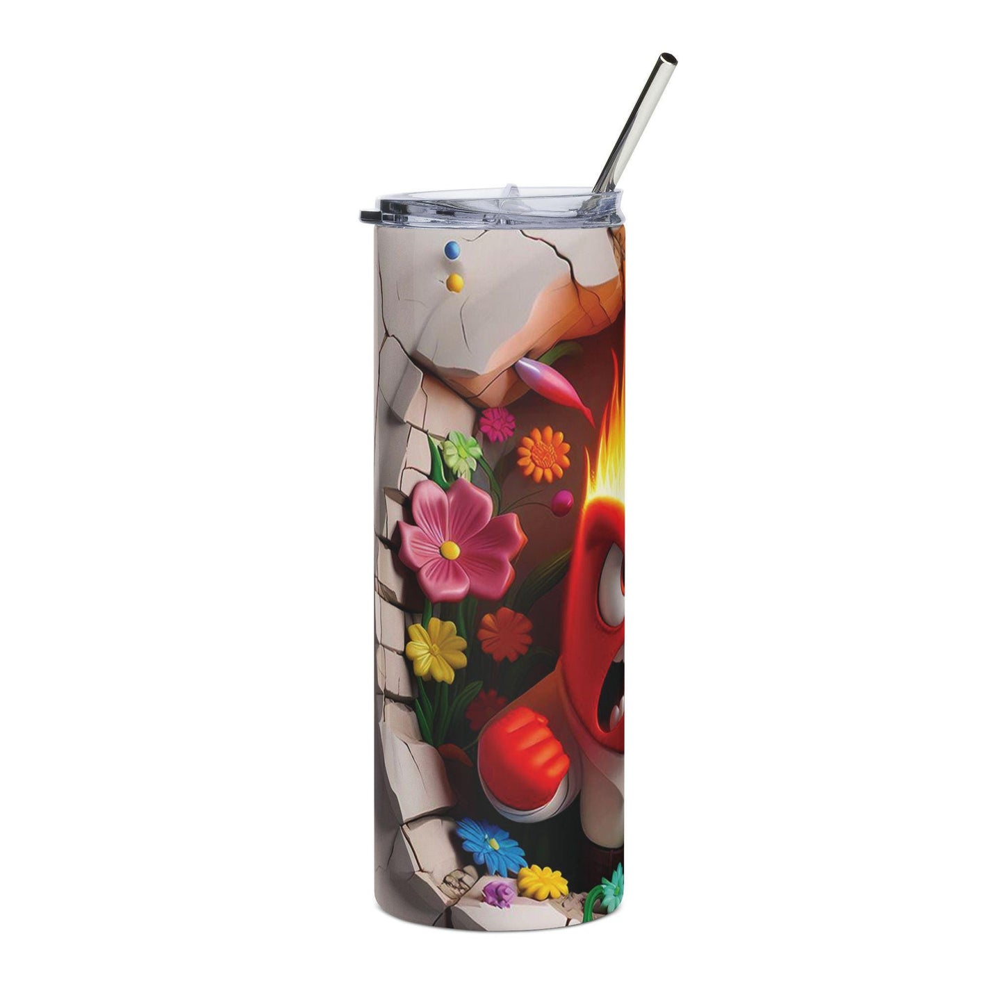 Angry Emotions Tumbler, 20oz Stainless Steel Cup, Perfect Gift for Friends, Motivational Drinkware, Emotional Support, Unique Funny Cup