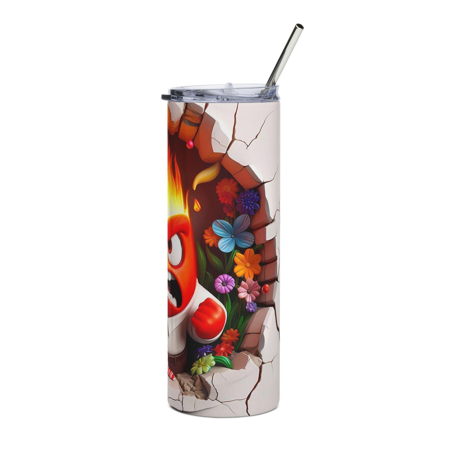 Angry Emotions Stainless Steel Tumbler, 20oz | Perfect Gift for Kids, Fun Travel Mug, Inspirational Car Cup, Unique Drinkware