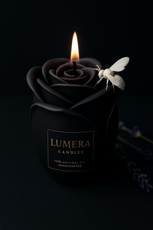 Black Rose Candle – Bold & Elegant by Lumera
