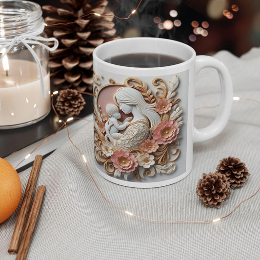 Elegant Floral Ceramic Mug - Perfect Gift for Tea Lovers, Coffee Enthusiasts, Mother's Day, Birthdays, Home Decor
