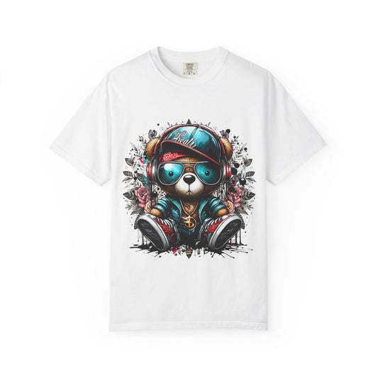 Cool Graphic T-Shirt for Trendy Youth, Hipster Tee for Everyday Wear, Unique Hip Hop Bear Design, Streetwear, Gift Idea