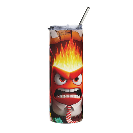 Angry Emotions Tumbler, 20oz Stainless Steel Cup, Perfect Gift for Friends, Motivational Drinkware, Emotional Support, Unique Funny Cup