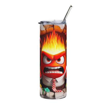 Angry Emotions Stainless Steel Tumbler, 20oz | Perfect Gift for Kids, Fun Travel Mug, Inspirational Car Cup, Unique Drinkware
