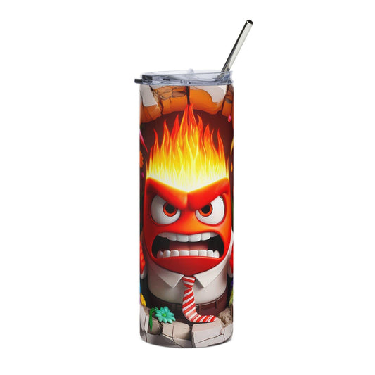 Angry Emotions Stainless Steel Tumbler, 20oz | Perfect Gift for Kids, Fun Travel Mug, Inspirational Car Cup, Unique Drinkware