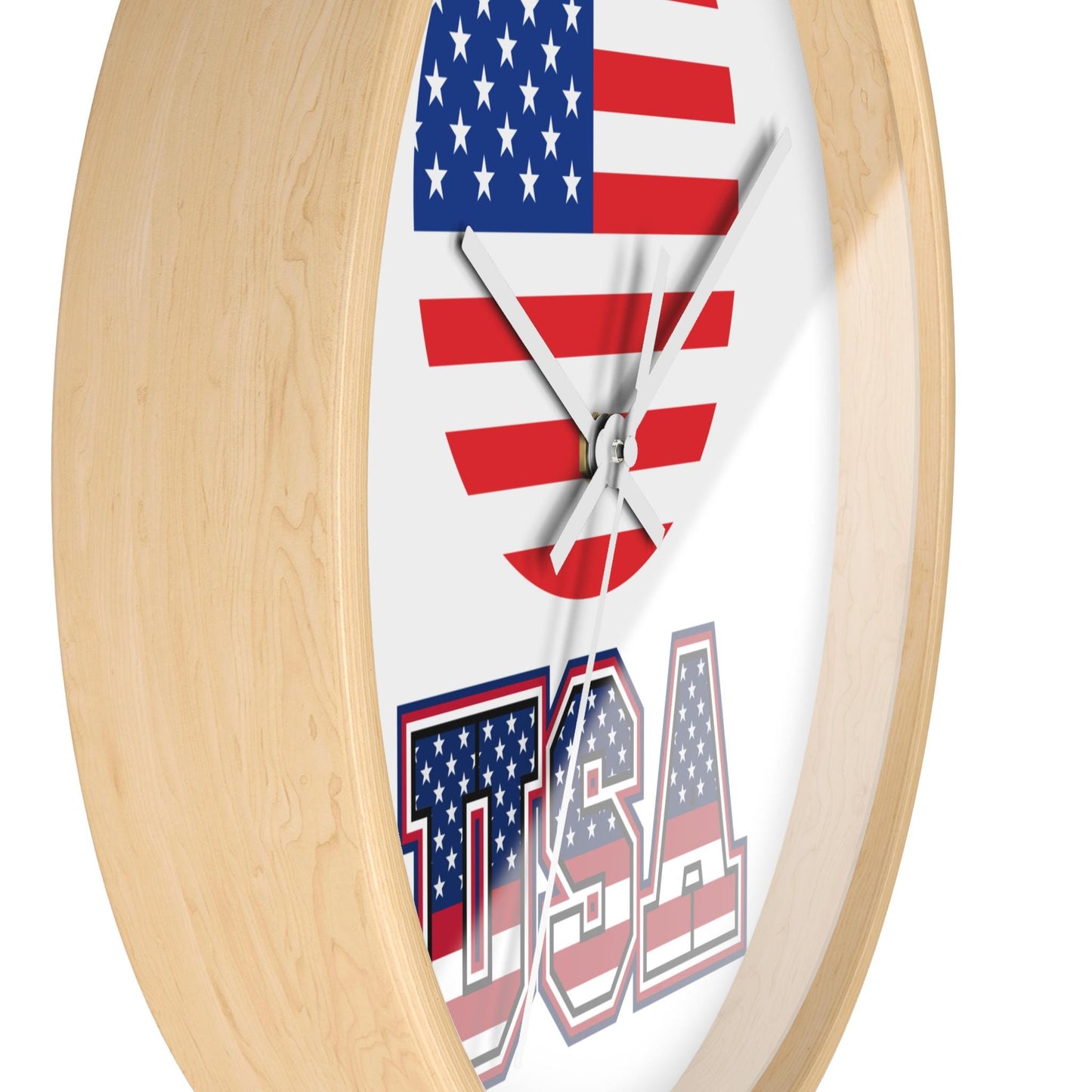 American Flag Wall Clock, USA Patriotic Decor, United States Pride, Independence Day Gift, Americana Home Decor, Stars and Stripes Clock