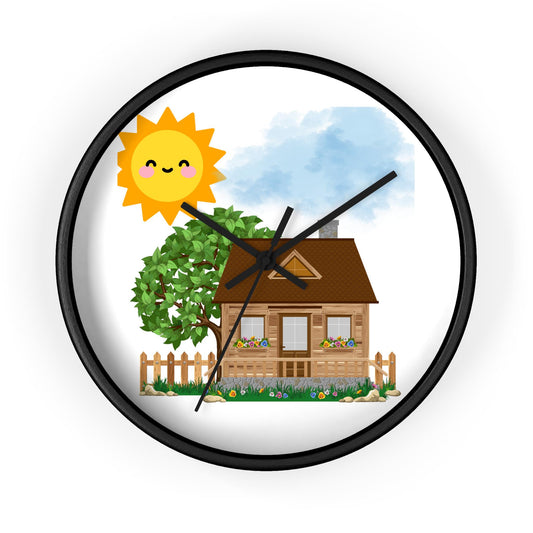 Cheerful Home Wall Clock - Brighten Your Space, Unique Decor for Kitchen, Living Room, Gift for Housewarming, Spring Vibes