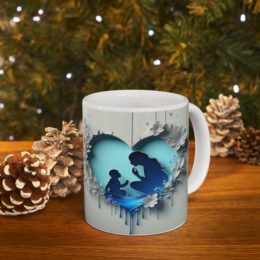 Enchanting 3D Floral Mug, Artistic Coffee Cup, Perfect Gift for Art Lovers, Home Decor, Unique Tea Mug, Birthday, Special Occasions