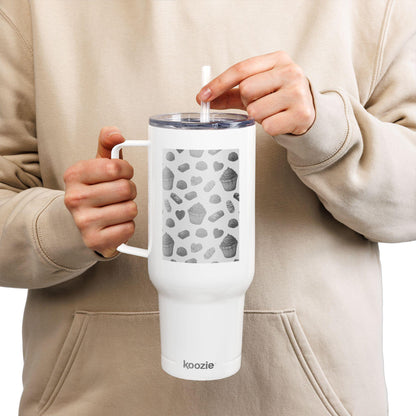 Charming Insulated Tumbler with Lid - Perfect for Coffee Lovers, Beach Days, Summer Picnics, Engraved Gifts, Travel Mugs, Reusable Cups